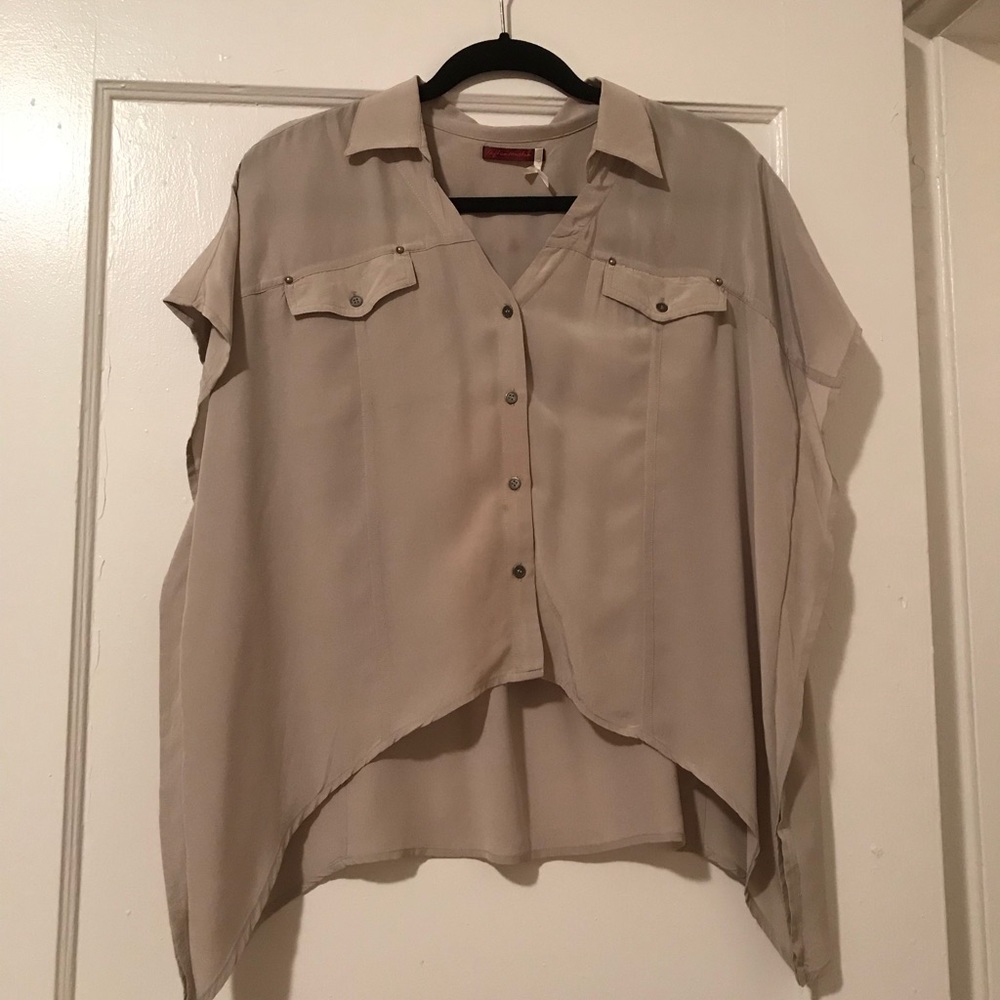 Left on Houston Silk Button Down